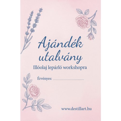 Ajándék utalvány Illóolaj lepárló workshopra
